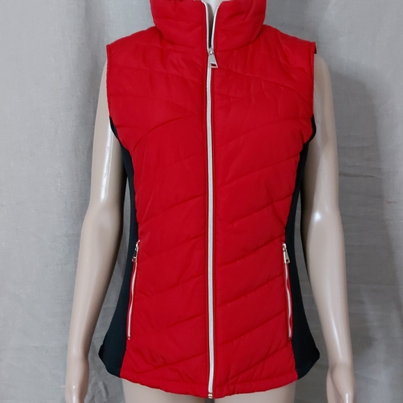 Calvin klein puffers Jackets size Large Sleeveless color Black and Red - Picture 7 of 16